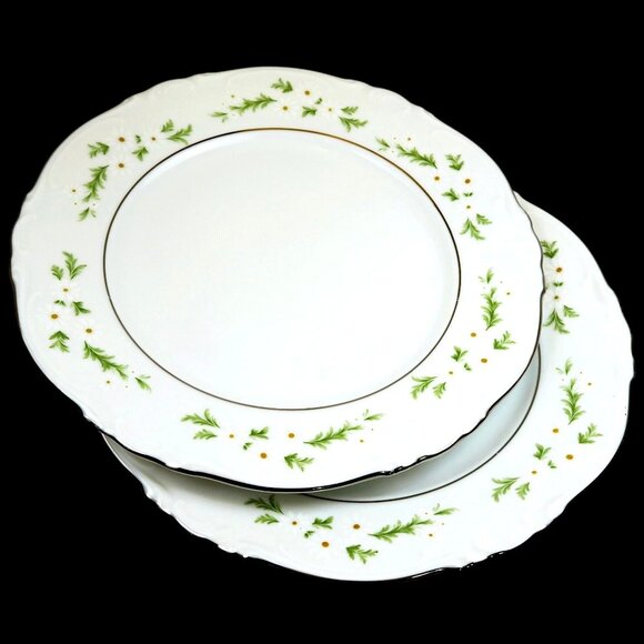 Crown Jewel Other - Crown Jewel Bridal Wreath Bavaria Dessert Plates Set of 2 – Vintage 1960s